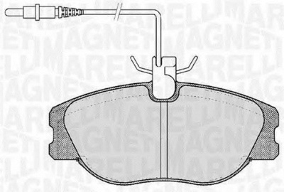 MAGNETI MARELLI 363916060787 -  Комплект тормозных колодок, дисковый тормоз